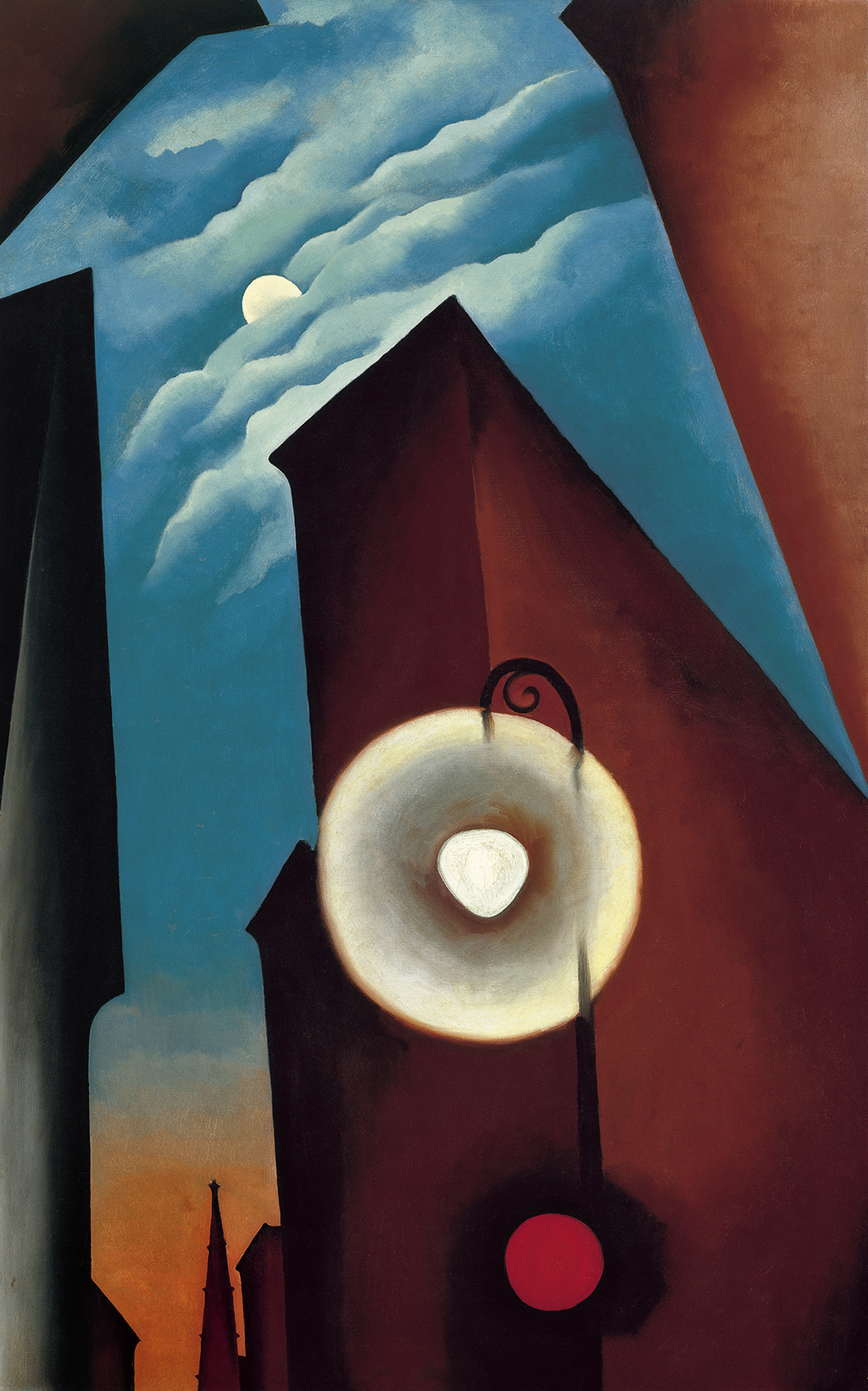 New York Street with Moon in Detail Georgia O'Keeffe